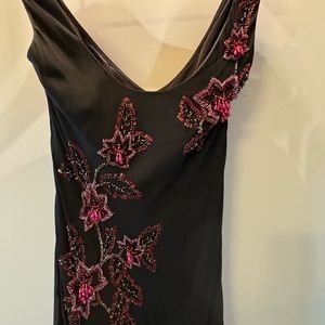 Silk Beaded evening gown/Cocktail dress